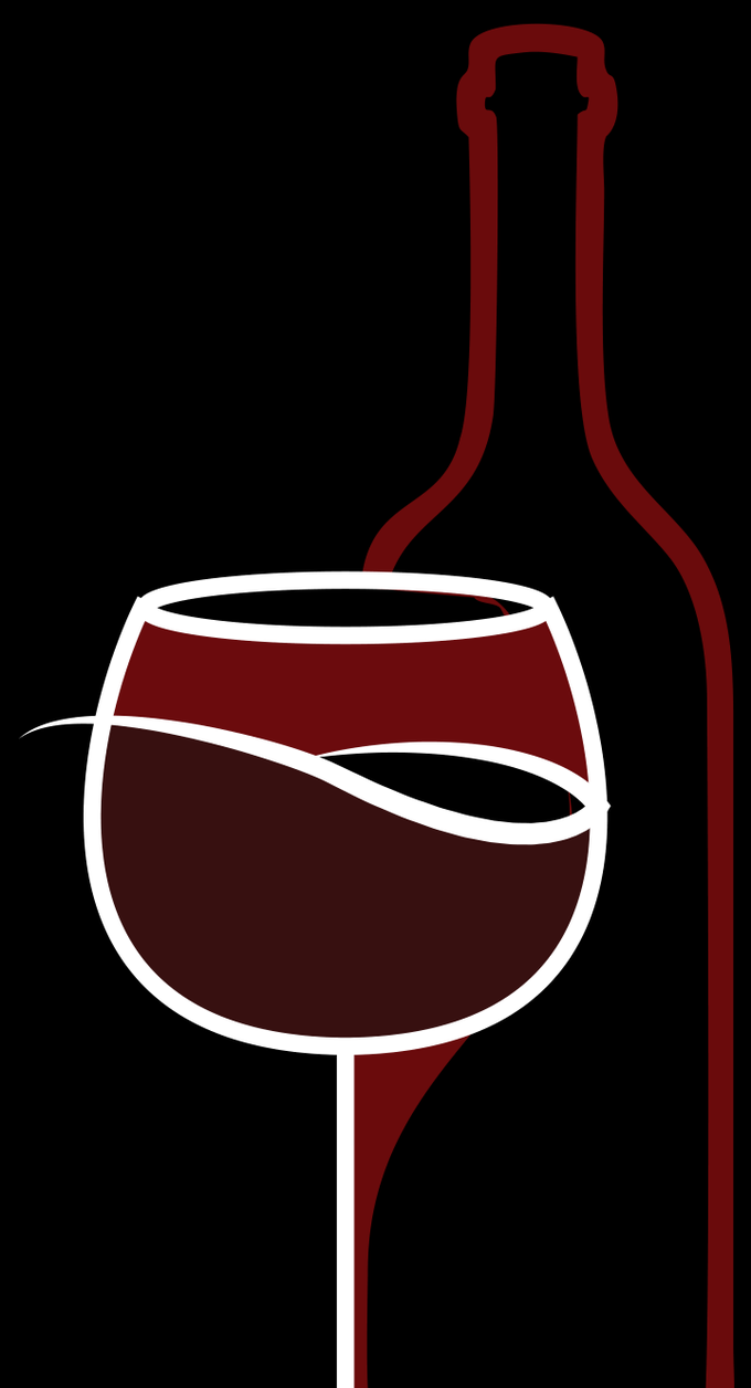 Garrafa e taça, marca do Portal Del Vino